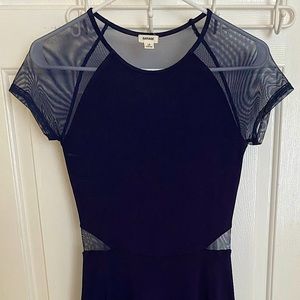 Garage Navy Blue Women’s Short Sleeve Skater Dress